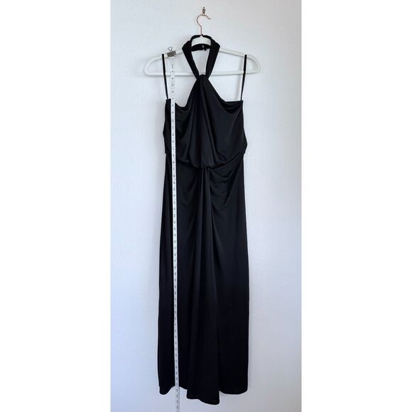 NWT Cinq a Sept Kaily Twist Halter Jersey Midi Dress in Black Size 6 - Picture 13 of 16